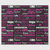 Papier Cadeau Mots De Sensibilisation... Cancer Du Sein (Plat)