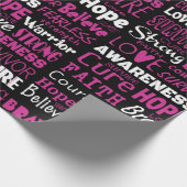 Papier Cadeau Mots De Sensibilisation... Cancer Du Sein (Coin)