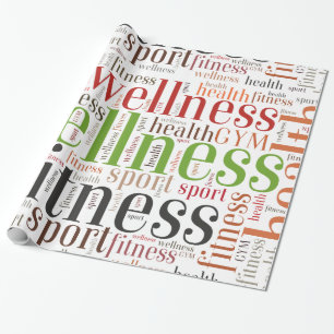 Papier Cadeau Mots fitness
