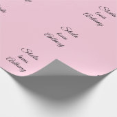 Papier Cadeau Mots noirs d'amour sur rose (Coin)