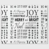 Papier Cadeau mots vintages modernes de vacances (Plat)