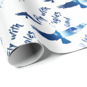 Papier Cadeau Mouche avec des aigles (Coin rond)