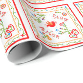 Papier Cadeau Mouchoirs d'amour de Valentine (Coin rond)