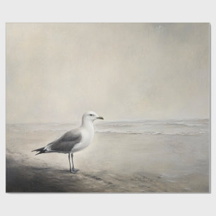 Papier Cadeau Mouette solitaire au bord de l'eau