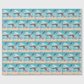 Papier Cadeau Mouette volant avec un haut de bikini (Plat)