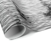 Papier Cadeau Mouettes en mouvement, image d'art noir et blanc (Coin rond)