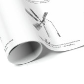 Papier Cadeau moulin sur arrière - plan blanc (Coin rond)