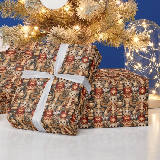 Papier Cadeau Mouse King, Enchanter Gold Nutcracker Ballet (1) (Vacances)