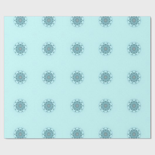 Papier Cadeau Mousse marine abstraite (Plat)