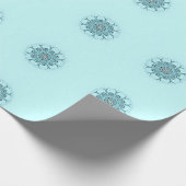 Papier Cadeau Mousse marine abstraite (Coin)