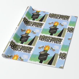 Papier Cadeau Moustiques du Wisconsin - Camping par Tiki