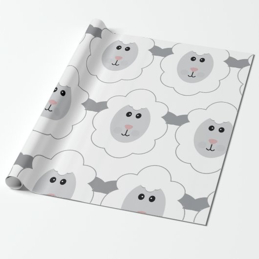 Papier Cadeau Mouton (Déroulé)