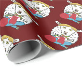 Papier Cadeau Mouton de Tricot amusant (Coin rond)