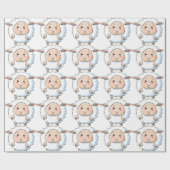 Papier Cadeau Moutons blancs (Plat)