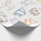 Papier Cadeau Moutons colorés (Coin)