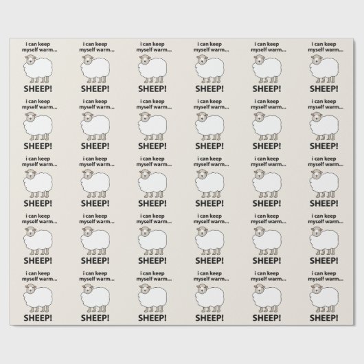 Papier Cadeau Moutons Je Peux Me Garder Moutons Chauds (Plat)