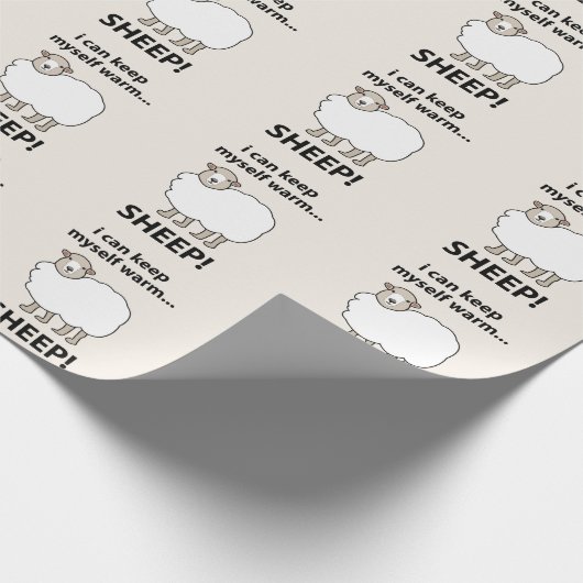 Papier Cadeau Moutons Je Peux Me Garder Moutons Chauds (Coin)
