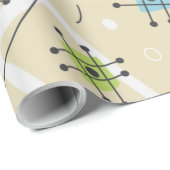 Papier Cadeau Moyenne du siècle 1950 marques de hachage (Coin rond)