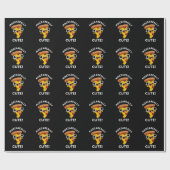 Papier Cadeau Mozza vraiment mignon Pizza Pun Dark BG (Plat)