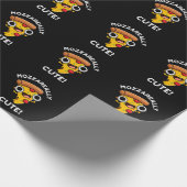 Papier Cadeau Mozza vraiment mignon Pizza Pun Dark BG (Coin)