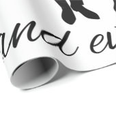 papier cadeau Mr et Mr blanc et noir (Coin rond)