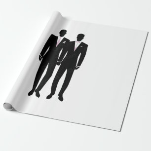 papier cadeau Mr et Mr blanc et noir