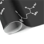 Papier Cadeau MSG Monosodium Glutamate Molecule Formule chimique (Coin rond)