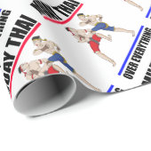 Papier Cadeau Muay Thai sur tout (Coin rond)