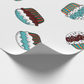 Papier Cadeau Muffin. Joyeux arrière - plan de cupcake d'anniver (Coin)