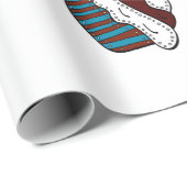 Papier Cadeau Muffin. Joyeux arrière - plan de cupcake d'anniver (Coin rond)