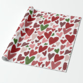 Papier Cadeau Mug de la Saint-Valentin coeurs mignons (Déroulé)