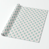 Papier Cadeau Mughal Bloom Dot in Teal and Flamingo (Déroulé)