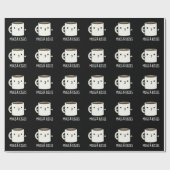 Papier Cadeau Mugs Et Baisers Drôle Mug Pun Dark BG (Plat)