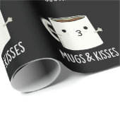 Papier Cadeau Mugs Et Baisers Drôle Mug Pun Dark BG (Coin rond)