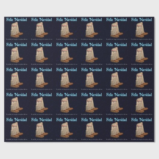 Papier Cadeau Mukluks de Noël (Plat)