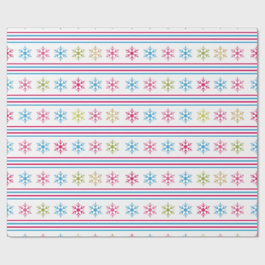 Papier Cadeau Multi-color snowflakes (Plat)