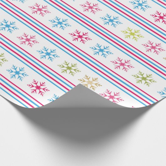 Papier Cadeau Multi-color snowflakes (Coin)