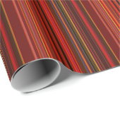 Papier Cadeau Multicolor chaud - Style tendance - Motif en bande (Coin rond)