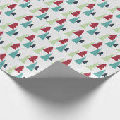 Papier Cadeau Multicolor Christmas Trees Pattern (Coin)