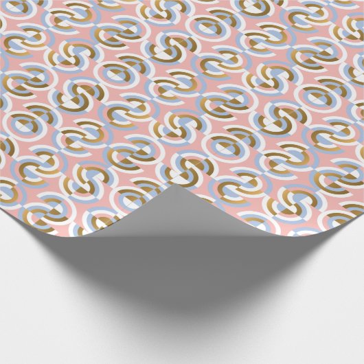 Papier Cadeau Multicolor Géométrique : demi-cercle Abstrait (Coin)