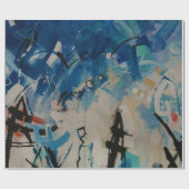 Papier Cadeau Mur abstrait multicolore (Plat)