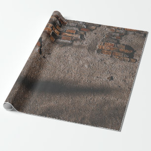 Papier Cadeau Mur avec briques cassées