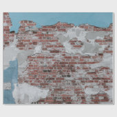 Papier Cadeau Mur Brown en brique (Plat)