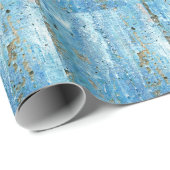 Papier Cadeau Mur de béton texturé, taches de rouille. (Coin rond)