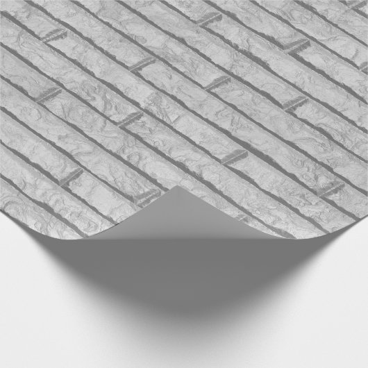Papier Cadeau Mur de briques blanc (Coin)
