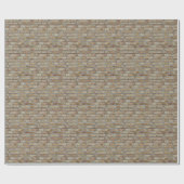 Papier Cadeau Mur de briques brunes Un design original (Plat)