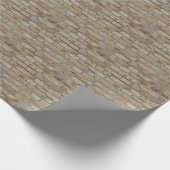 Papier Cadeau Mur de briques brunes Un design original (Coin)