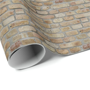 Papier Cadeau Mur de briques brunes Un design original