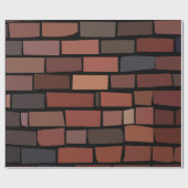 Papier Cadeau Mur de briques coloré (Plat)