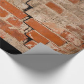 Papier Cadeau Mur de briques criqué (Coin)